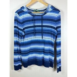 Lauren Active Ralph Lauren Women’s Hoodie Southwestern Print L 100% Cotton Blue